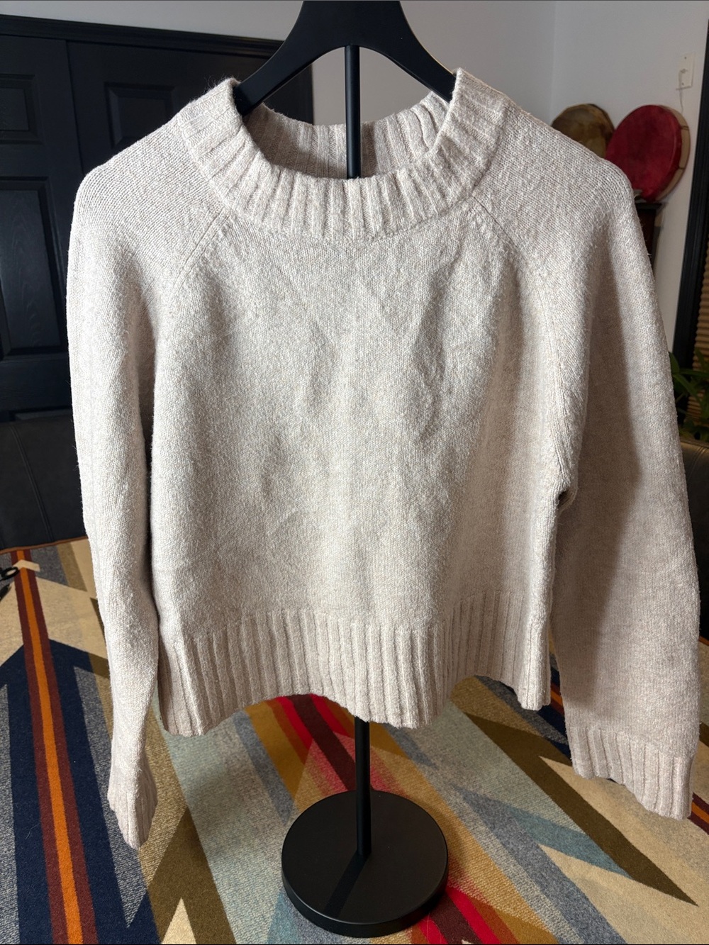 French Connection Soft Cream Crewneck crop Sweater
